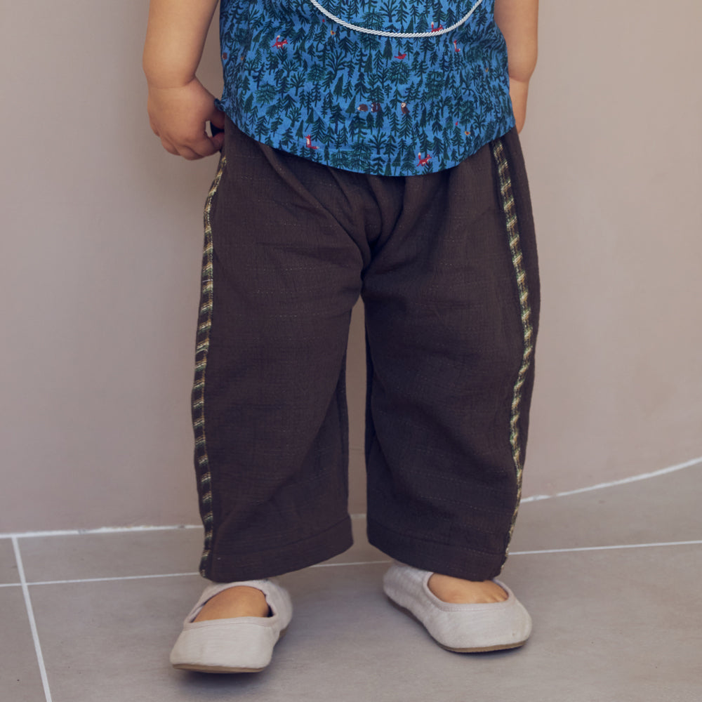 リバーシブルサルエルパンツ ブラウン 80・90・100・110cm