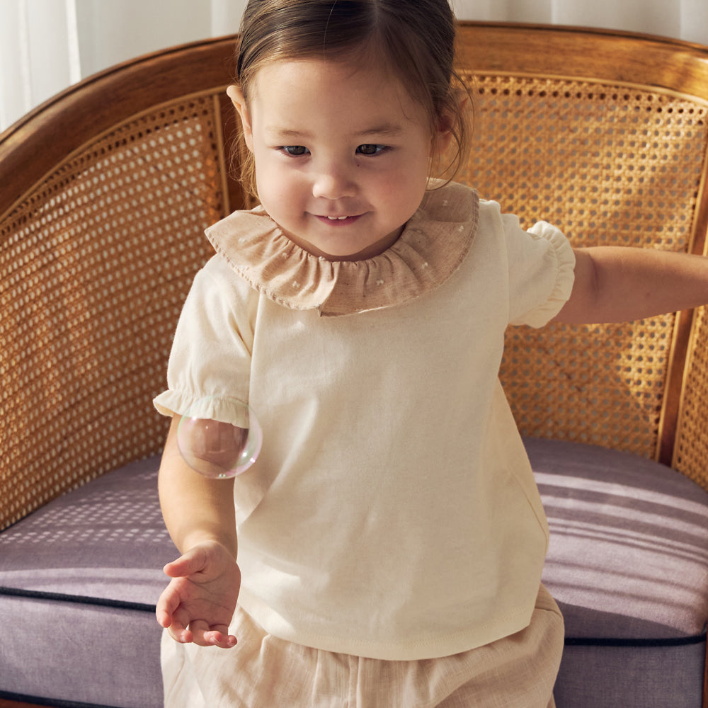 フリルドットTシャツ ピンク 80・90・100・110cm