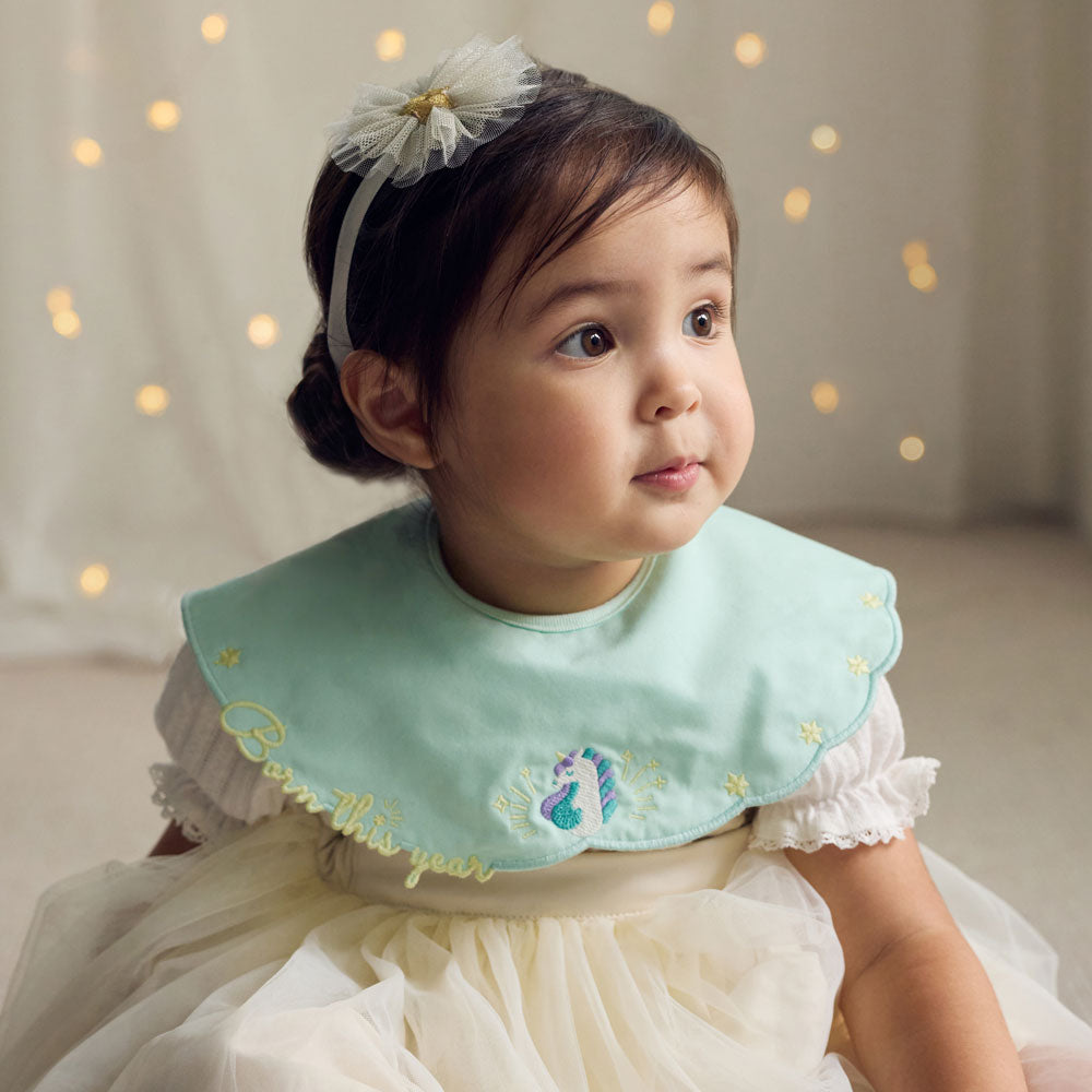 干支 刺繍スタイ ユニコーン / うま年