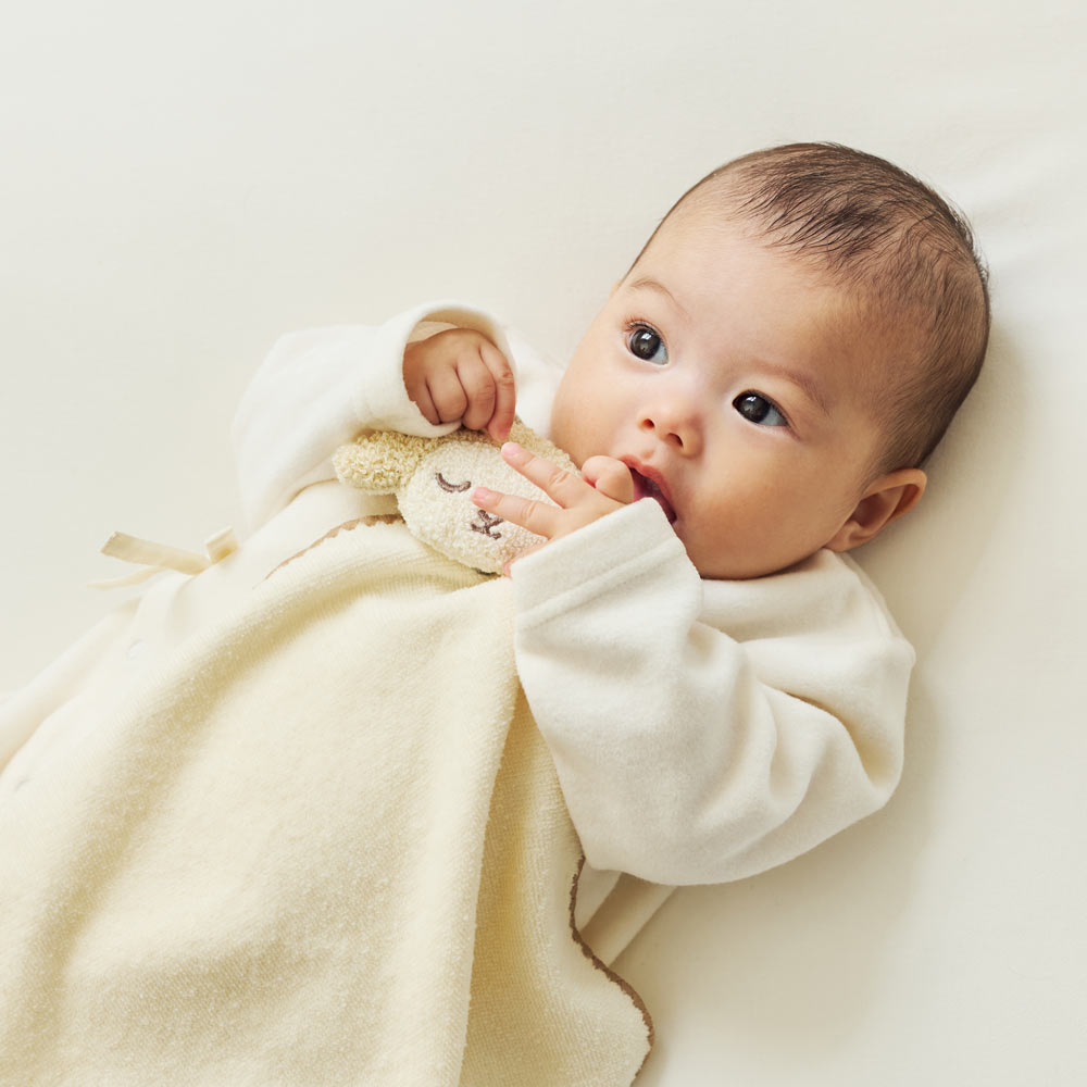 バスポンチョ＆チャームハンカチ ギフトセット モワ / 名入れ刺繍可