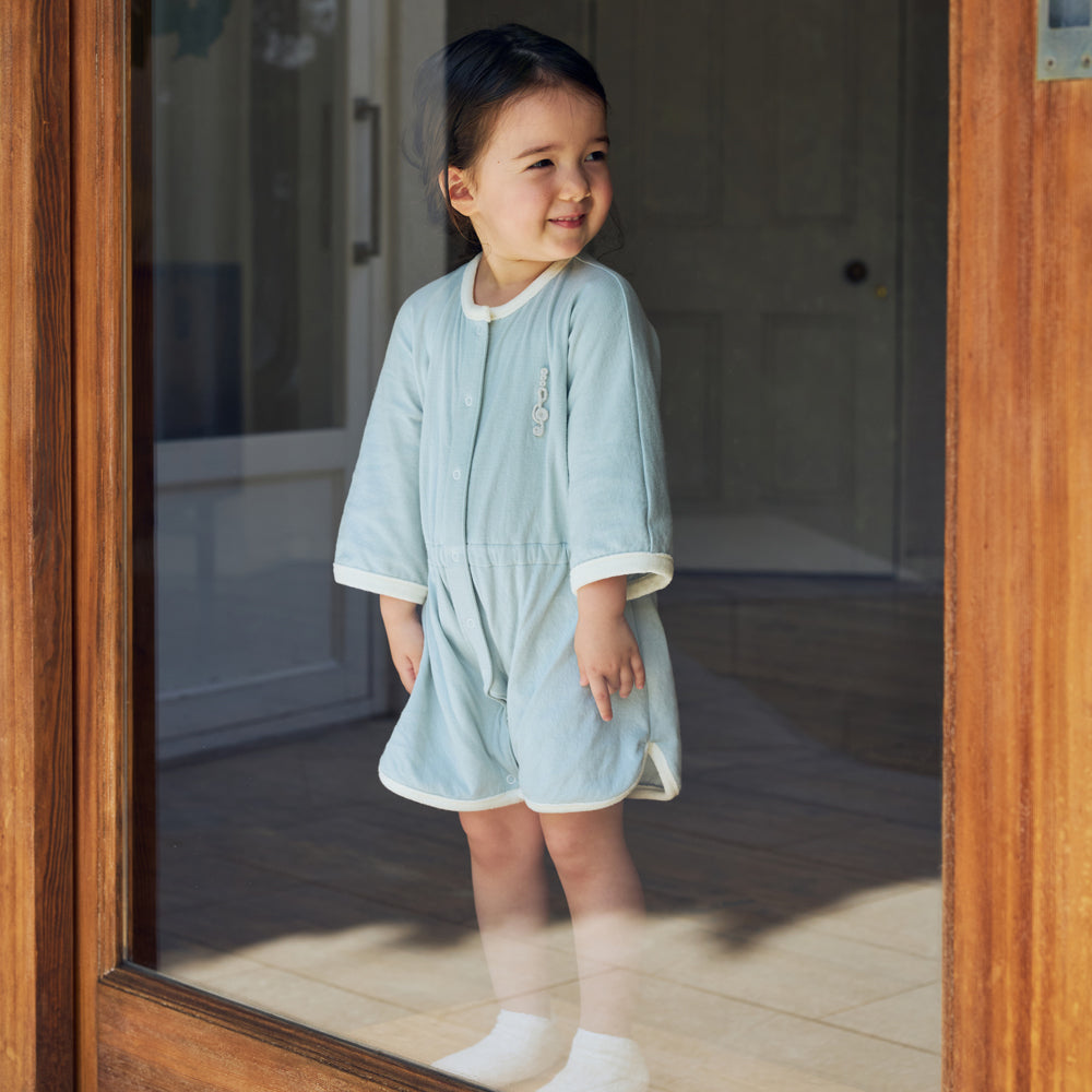 フェザーロンパース サックス 70-80・80-90cm