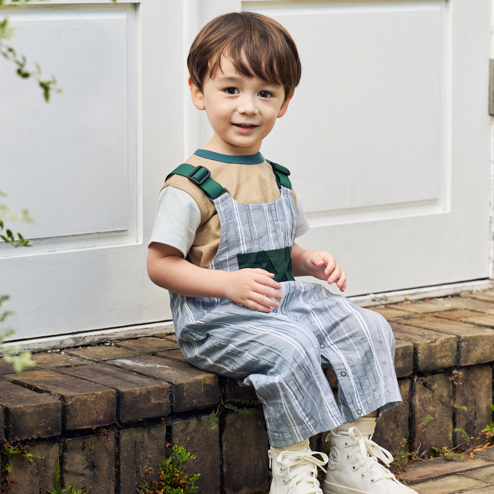 さんかくゴムサロペット グリーン 70-80cm・80-90・90-100cm