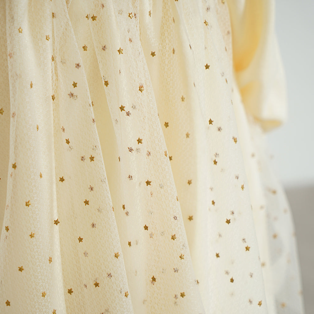 星チュールベロアドレス クリーム 80cm・90cm・100cm