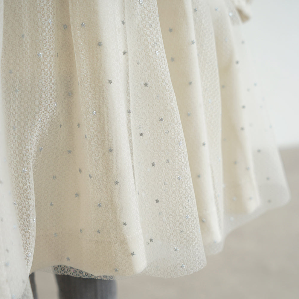 星チュールベロアドレス ライトグレー 80cm・90cm・100cm