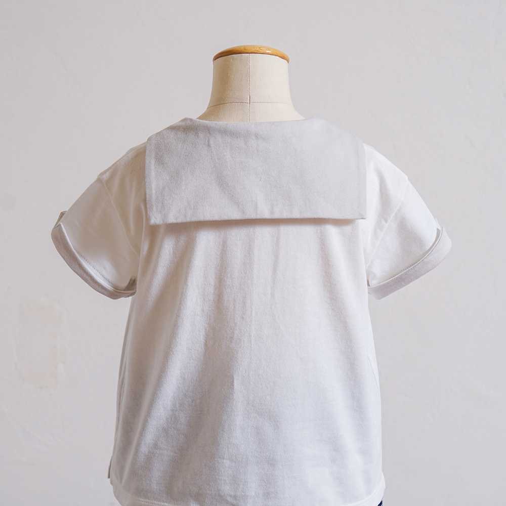 セーラー配色 Tシャツ　ホワイト　80cm・90cm・100cm・110cm