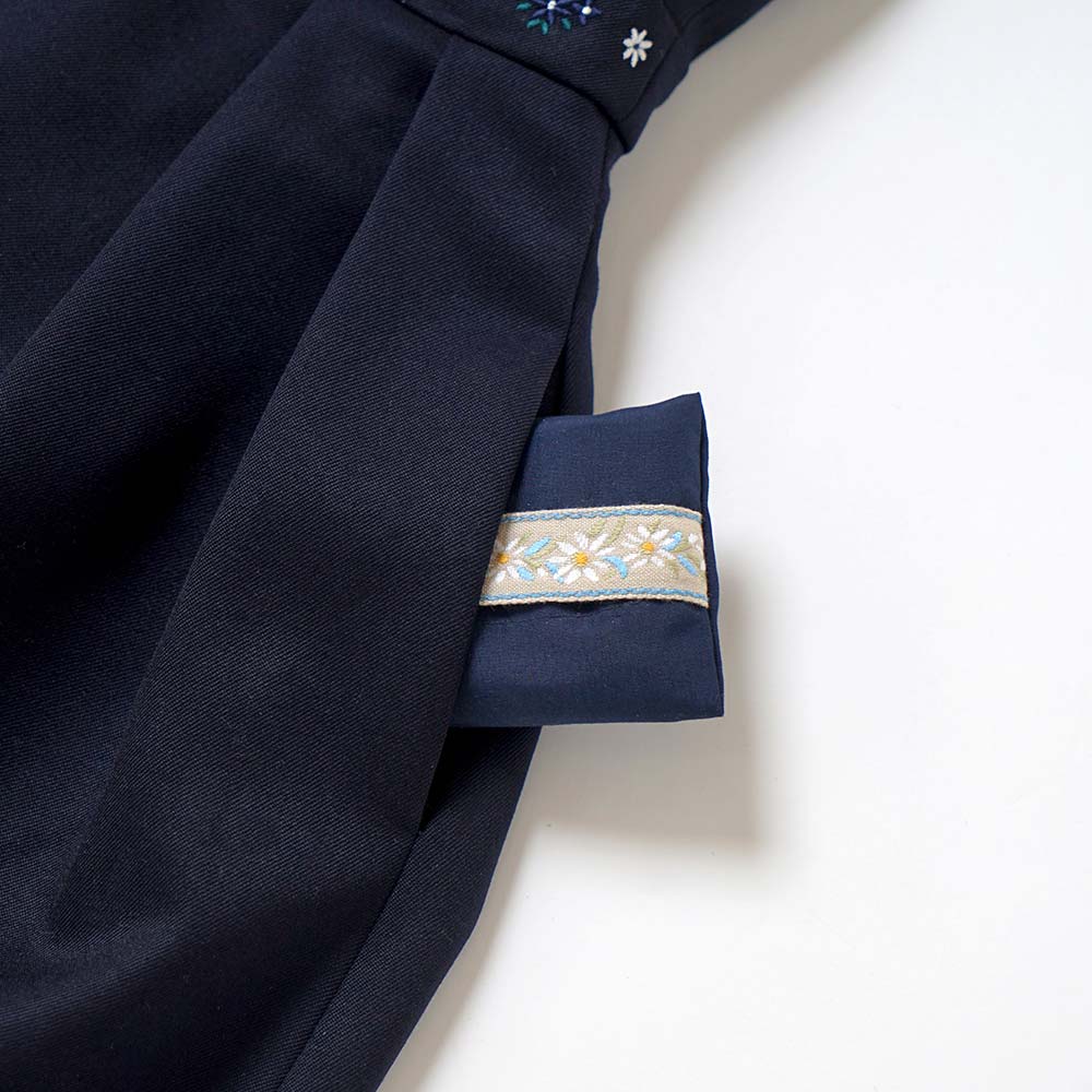 【予約】お受験 ジャンパースカート ネイビー　刺繍入り　 100cm・110cm・120cm