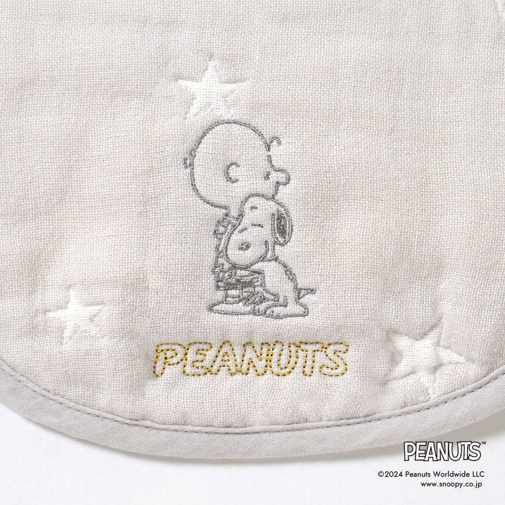 2wayビブ PEANUTS (2枚セット) 　6重ガーゼ PEANUTS×10mois