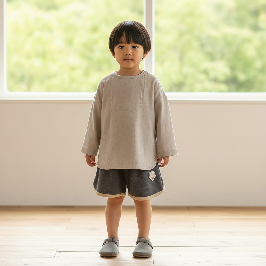 オヒナルシャツ グレー 70-80・80-90・90-100cm