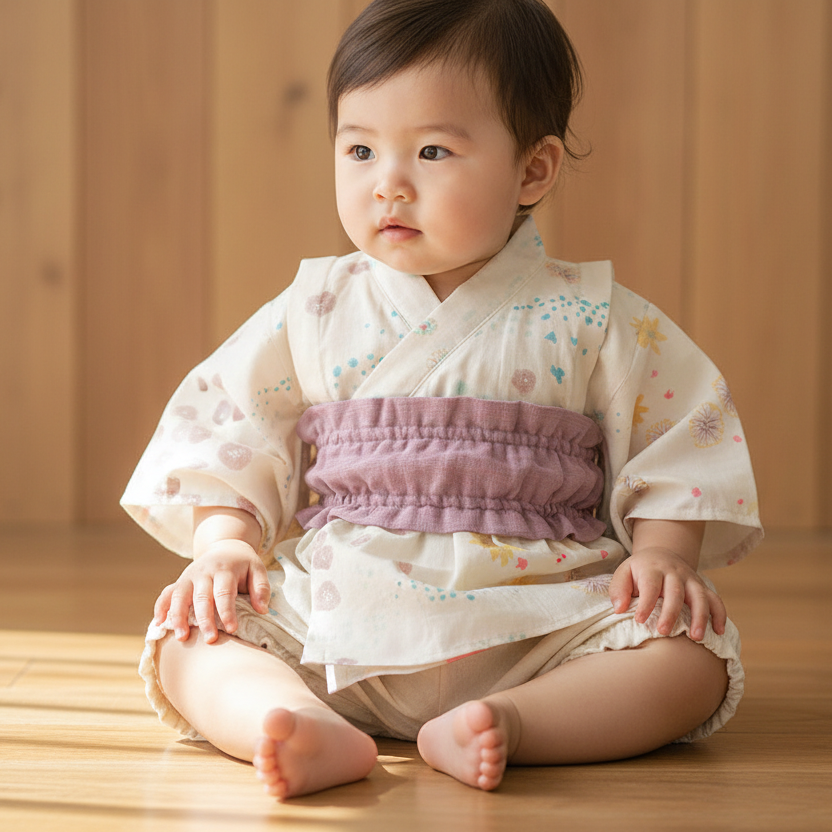 【予約】ゆかたブルマセパレート アメザイク 70-80cm