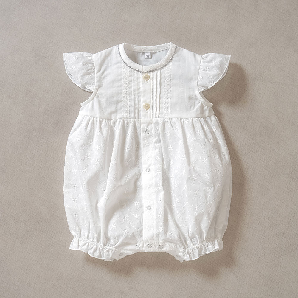 レースロンパース　ホワイト　プリミー(50cm)