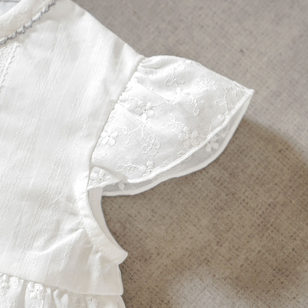 レースロンパース　ホワイト　プリミー(50cm)