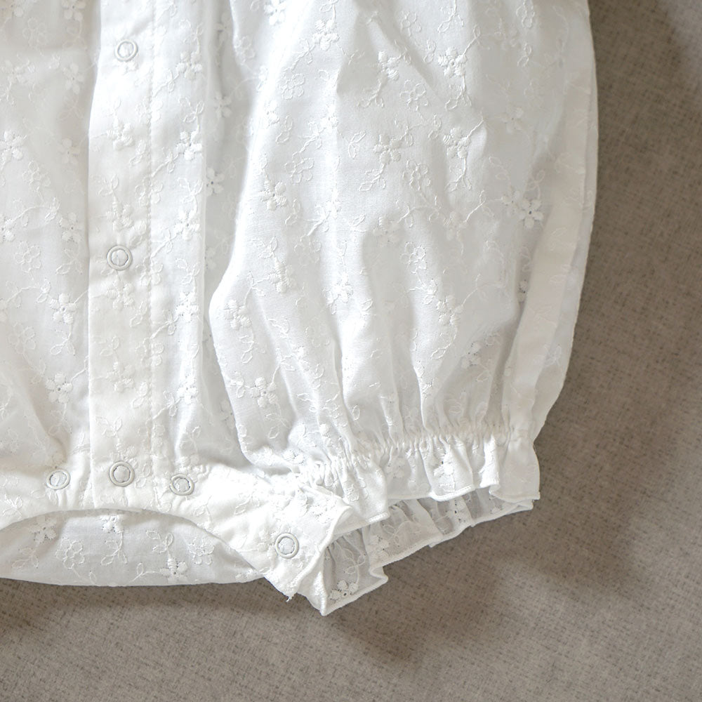 レースロンパース　ホワイト　プリミー(50cm)