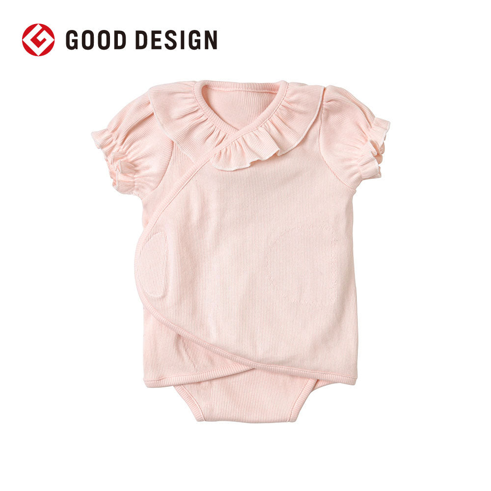 PATTO SATTO OMEKASHI ピンク (半袖襟フリル) 50-60・60-70cm