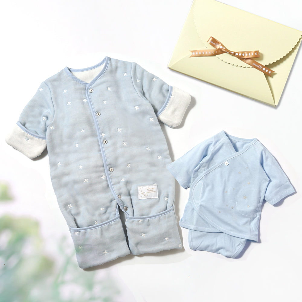 6way mini ・PATTO SATTO HADAGI 50-60cmブルーギフトセット  / 名入れ刺繍可