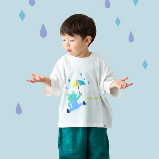 【予約】tupera tupera 親子Tシャツ(キッズ) オフホワイト 80-90cm