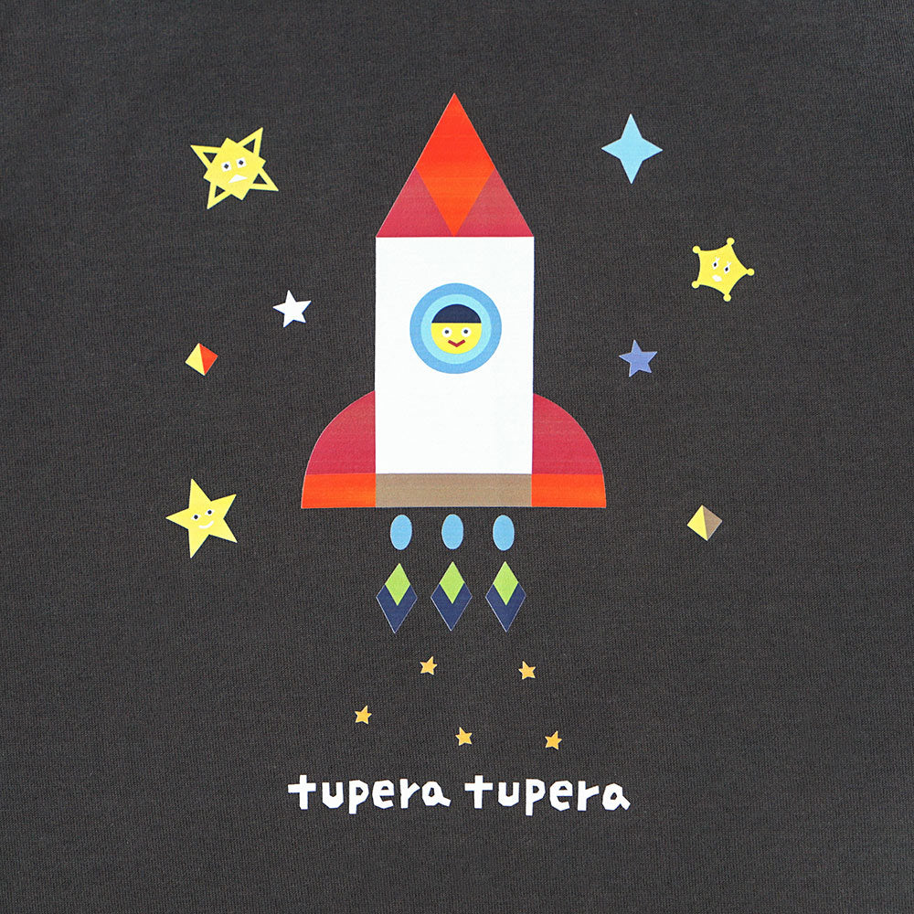 【予約】tupera tupera 親子Tシャツ(キッズ) チャコール 100-110cm