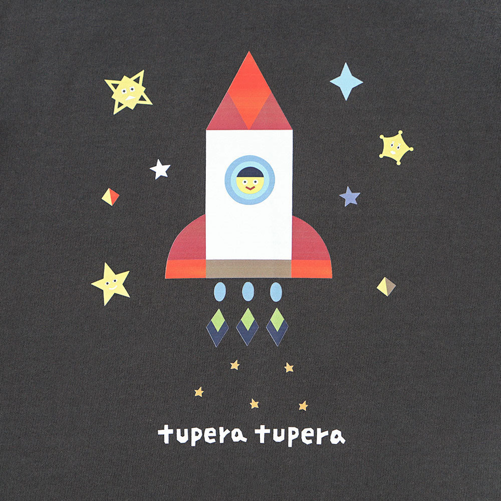 【予約】tupera tupera 親子Tシャツ(キッズ) チャコール 100-110cm