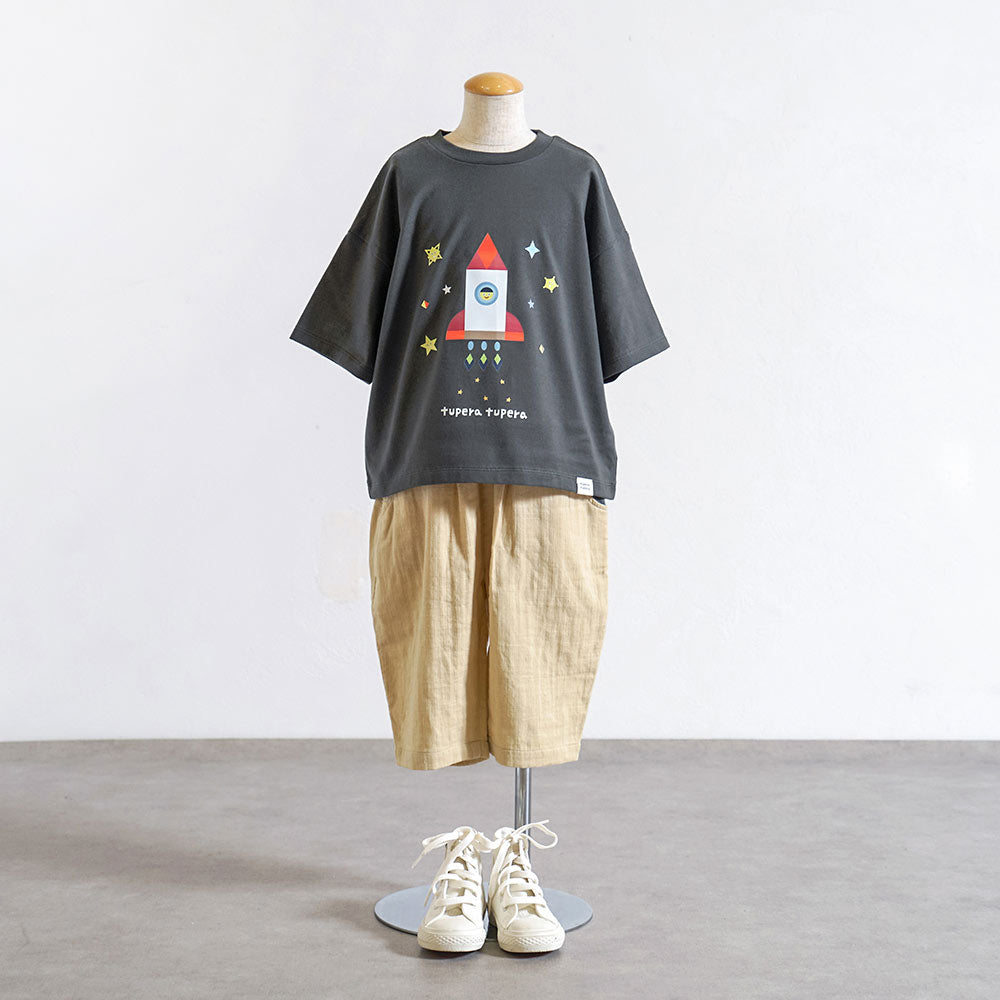 【予約】tupera tupera 親子Tシャツ(キッズ) チャコール 100-110cm