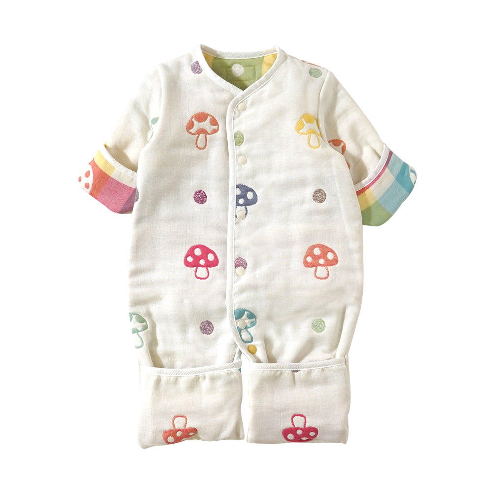 6wayスリーパーmini シャンピニオン ふくふくガーゼ(6重ガーゼ)   / 名入れ刺繍可