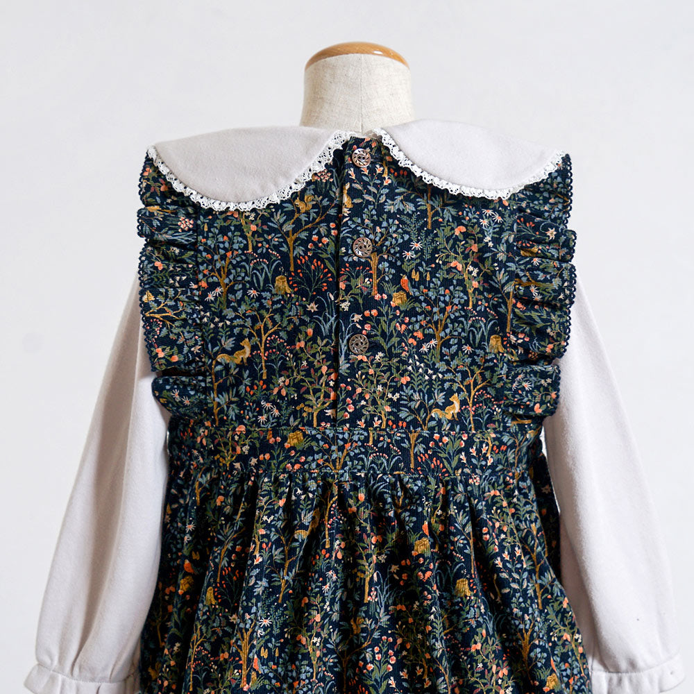 forestコーデュロイジャンパースカート ネイビー 80・90・100・110cm