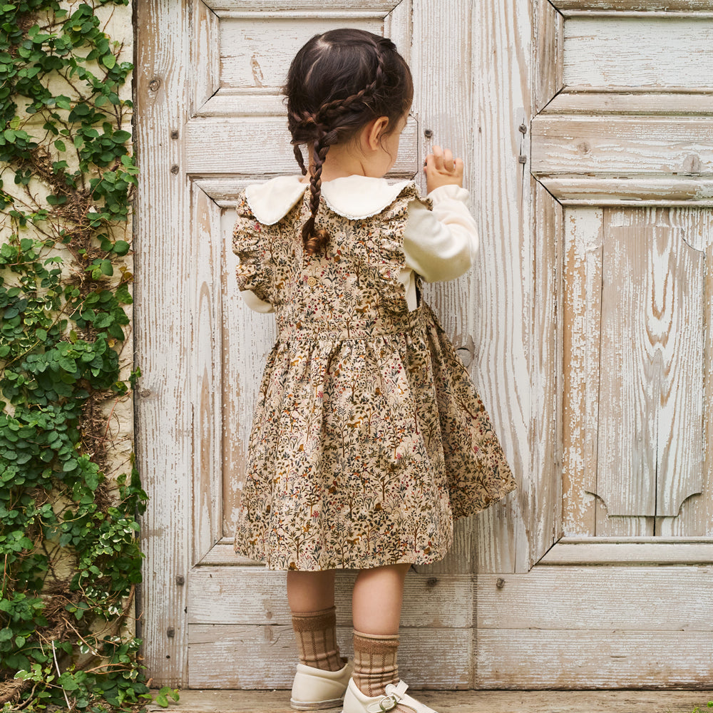 forestコーデュロイジャンパースカート ベージュ 80・90・100・110cm