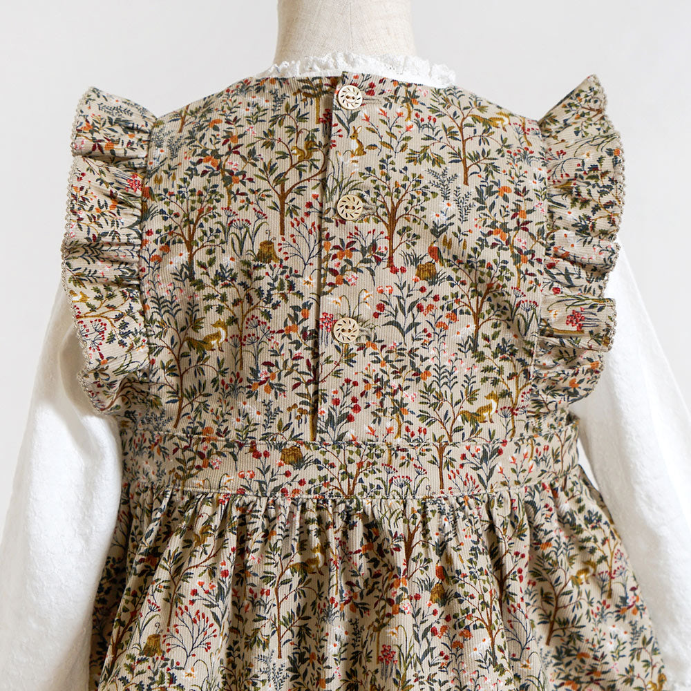 forestコーデュロイジャンパースカート ベージュ 80・90・100・110cm