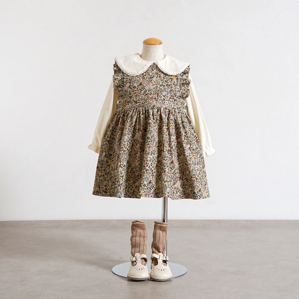 forestコーデュロイジャンパースカート ベージュ 80・90・100・110cm