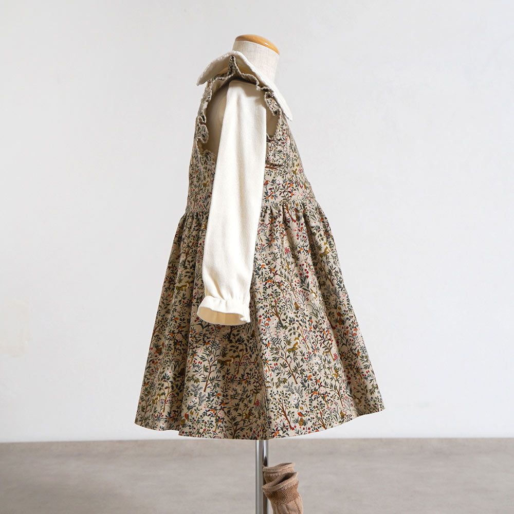 forestコーデュロイジャンパースカート ベージュ 80・90・100・110cm