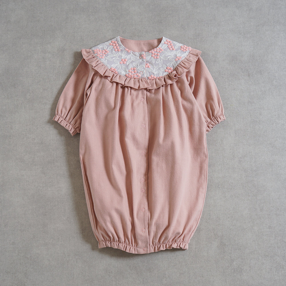 木の実刺繍 2wayドレス ピンク 50-70cm / ツーウェイオール