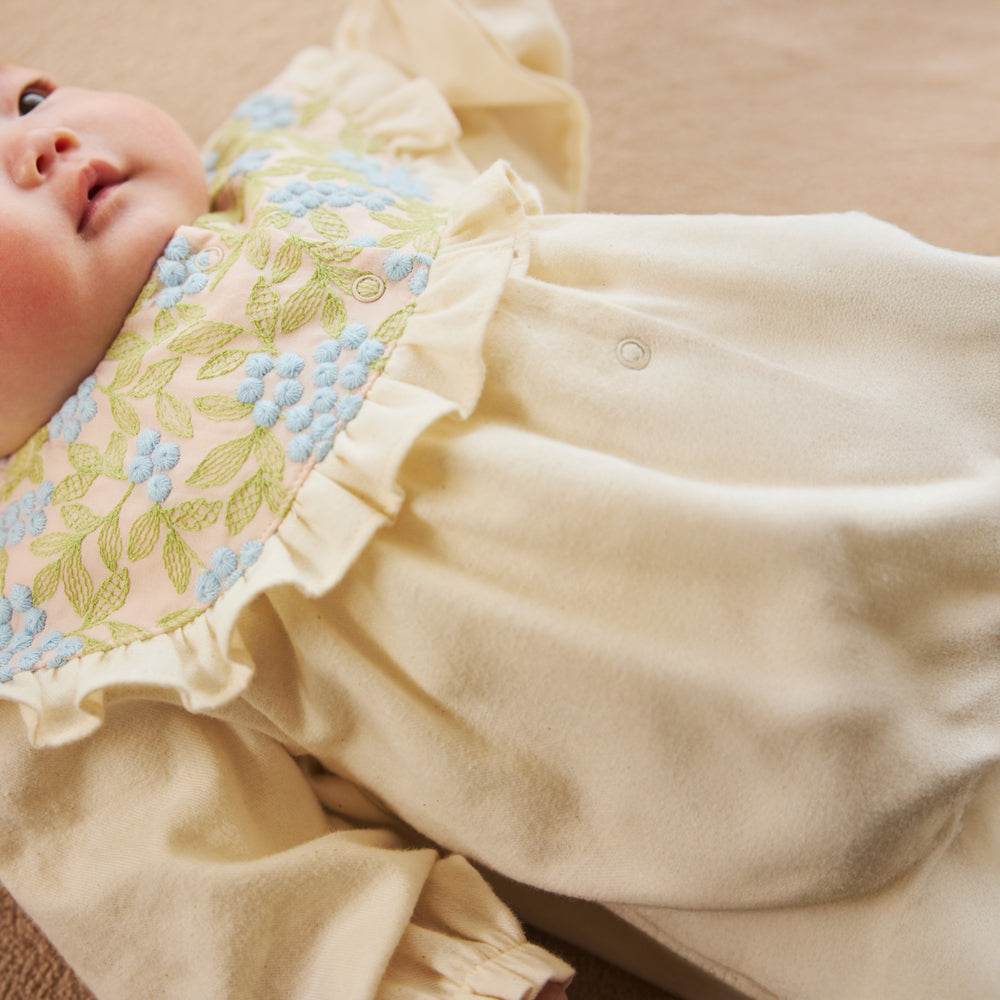 木の実刺繍 2wayドレス アイボリー 50-70cm / ツーウェイオール