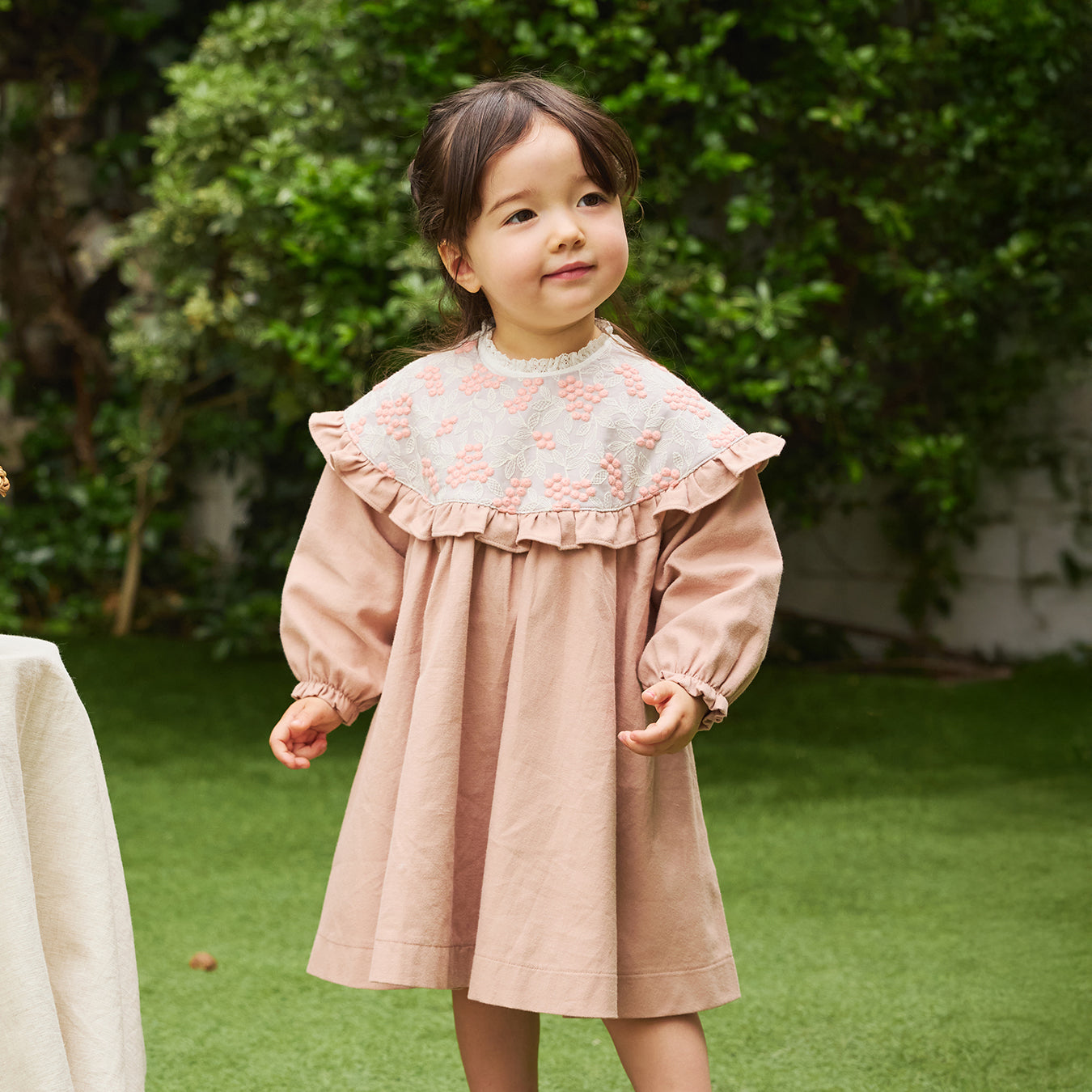 木の実刺繍ワンピース ピンク 80・90・100・110cm