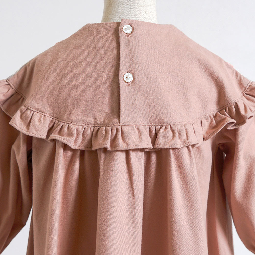 木の実刺繍ワンピース ピンク 80・90・100・110cm