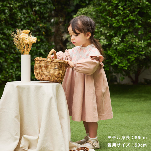 ピンクワンピ、パフェワンピ アンクルージュ 半袖ワンピース パフェ•さくらんぼ柄 ピンク M