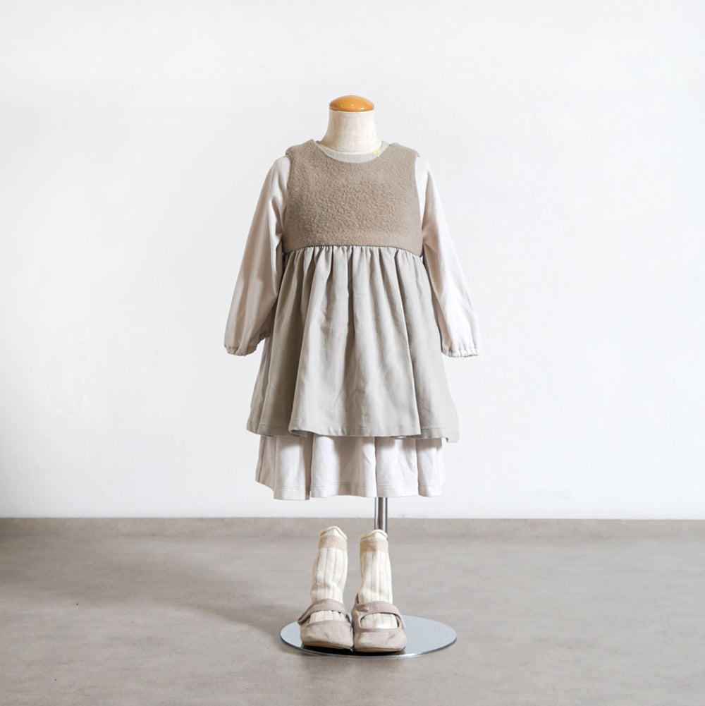 ウォームギャザーワンピース グレー 80・90・100cm