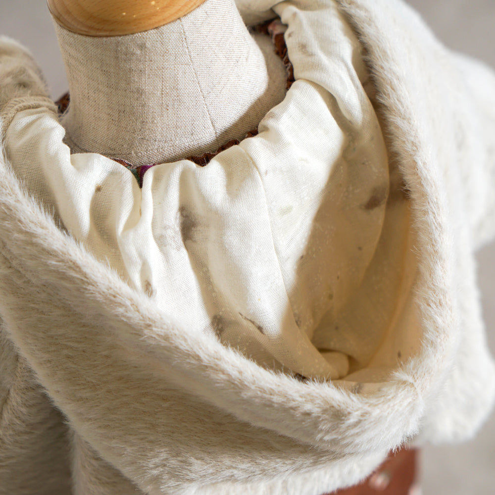 シャギーニットケープ エクリュ 新生児-100cm