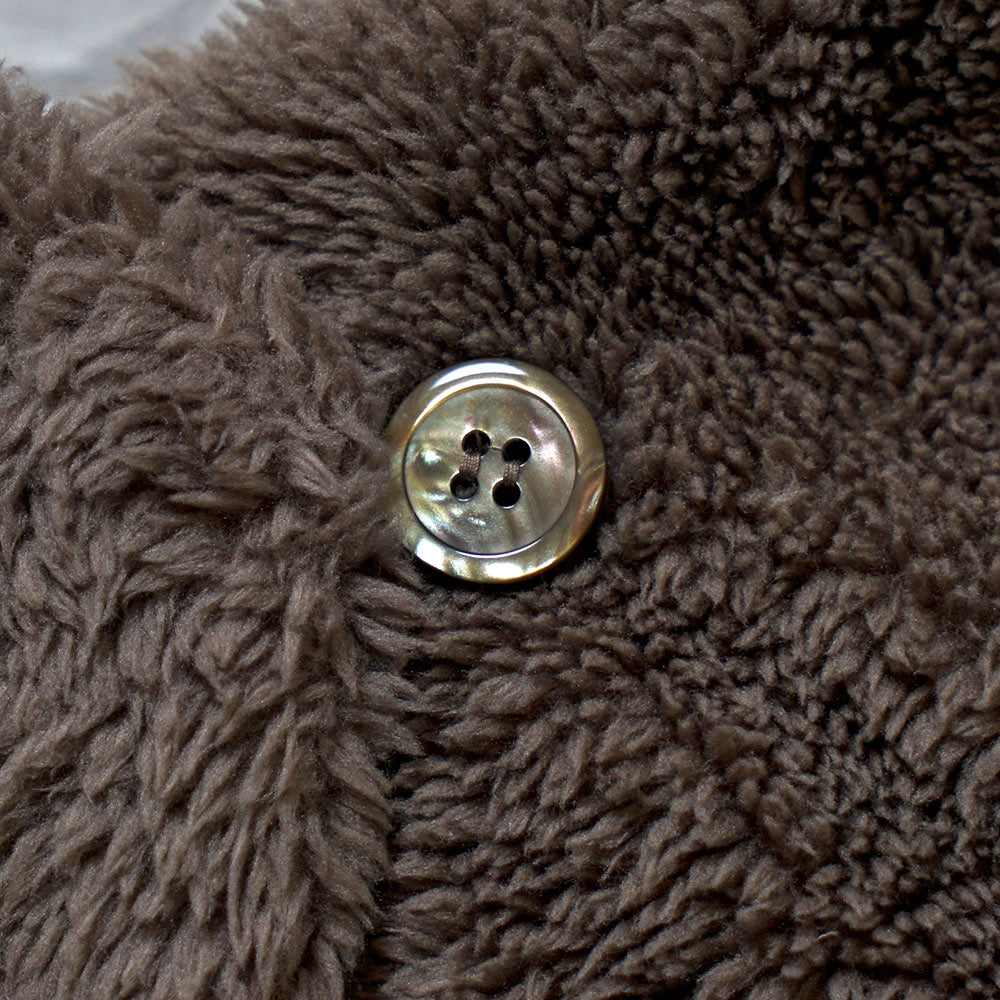 リバーシブルファーベスト モカブラウン 新生児-90cm頃まで