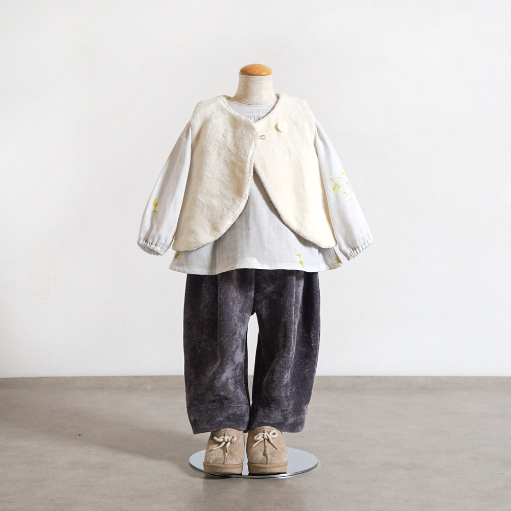 モールヤーンコクーンパンツ チャコール 80・90・100・110cm