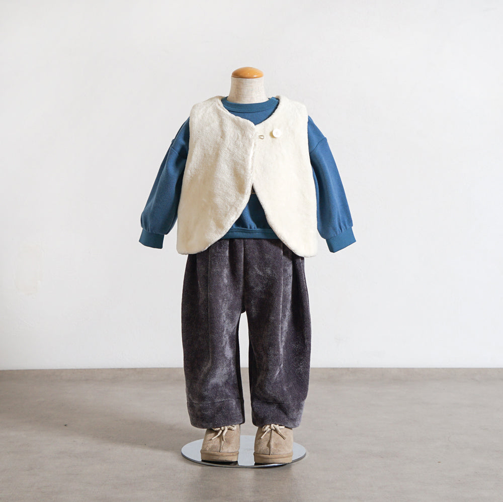 モールヤーンコクーンパンツ チャコール 80・90・100・110cm