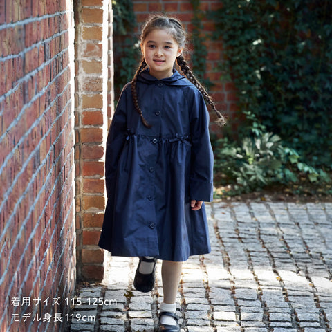 お受験ギャザー2wayコート ネイビー 105-115・115-125・125
