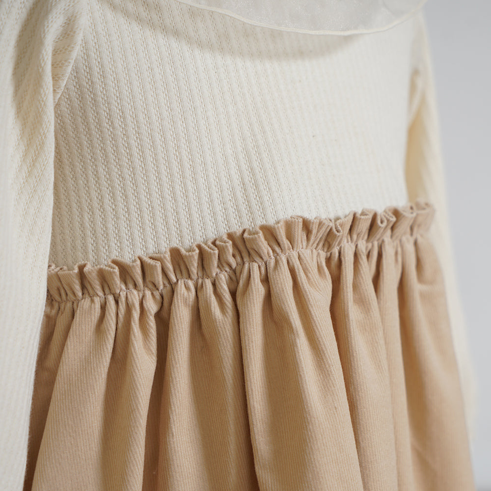 DOTフリルカラーボディオール ベージュ 70・80cm