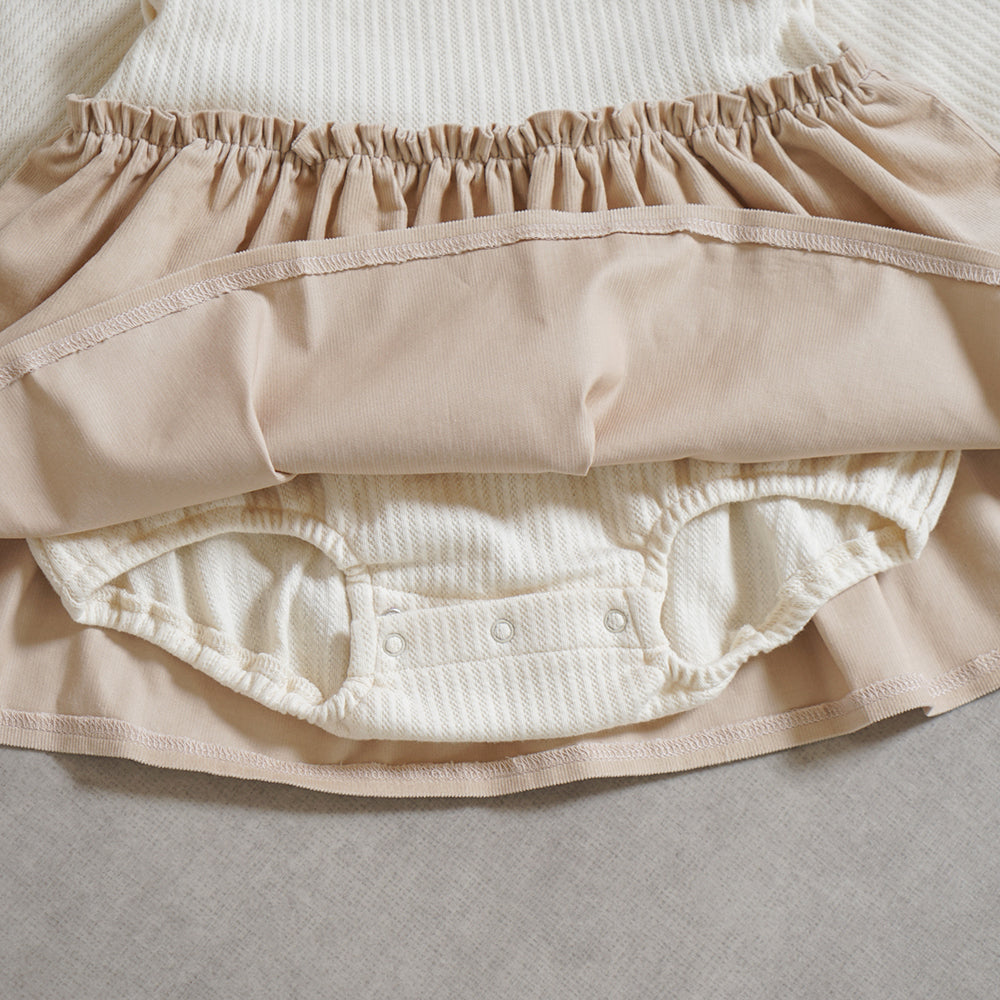 DOTフリルカラーボディオール ベージュ 70・80cm