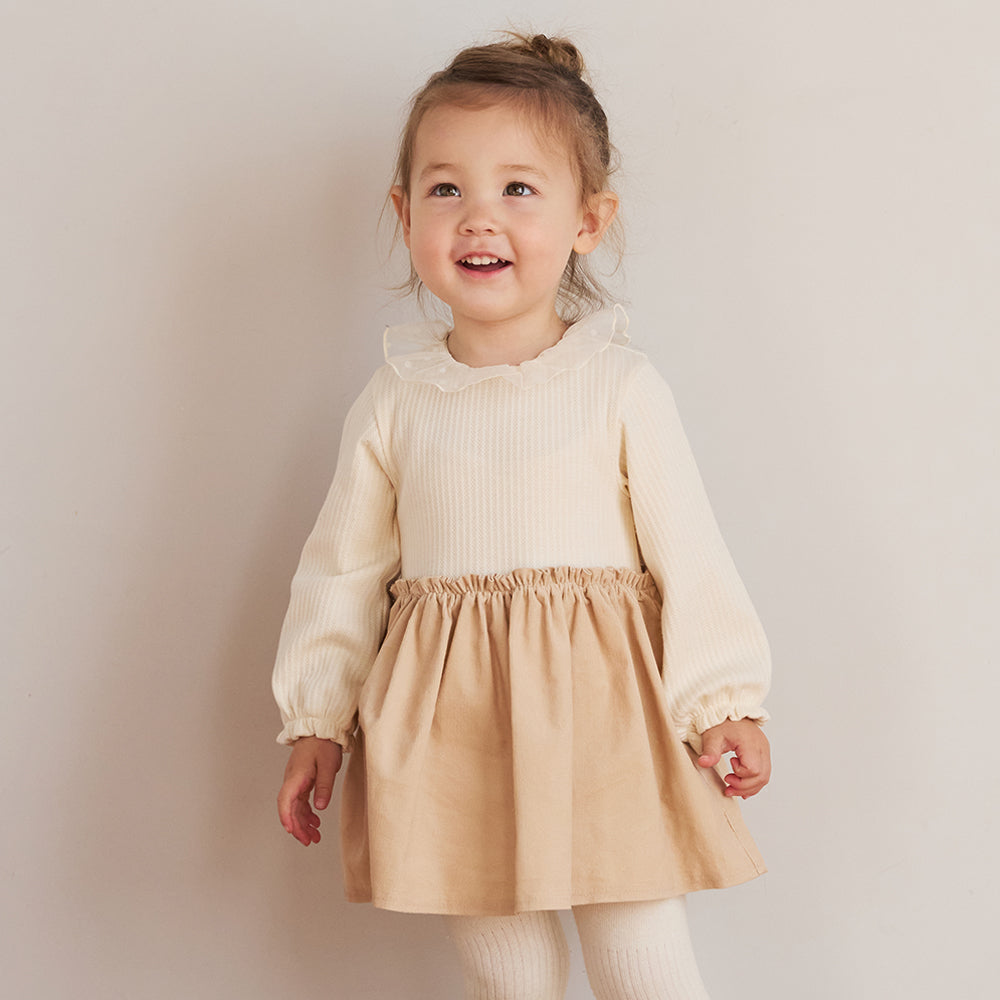 DOTフリルカラーボディオール ベージュ 70・80cm