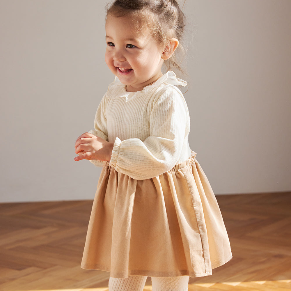 DOTフリルカラーボディオール ベージュ 70・80cm