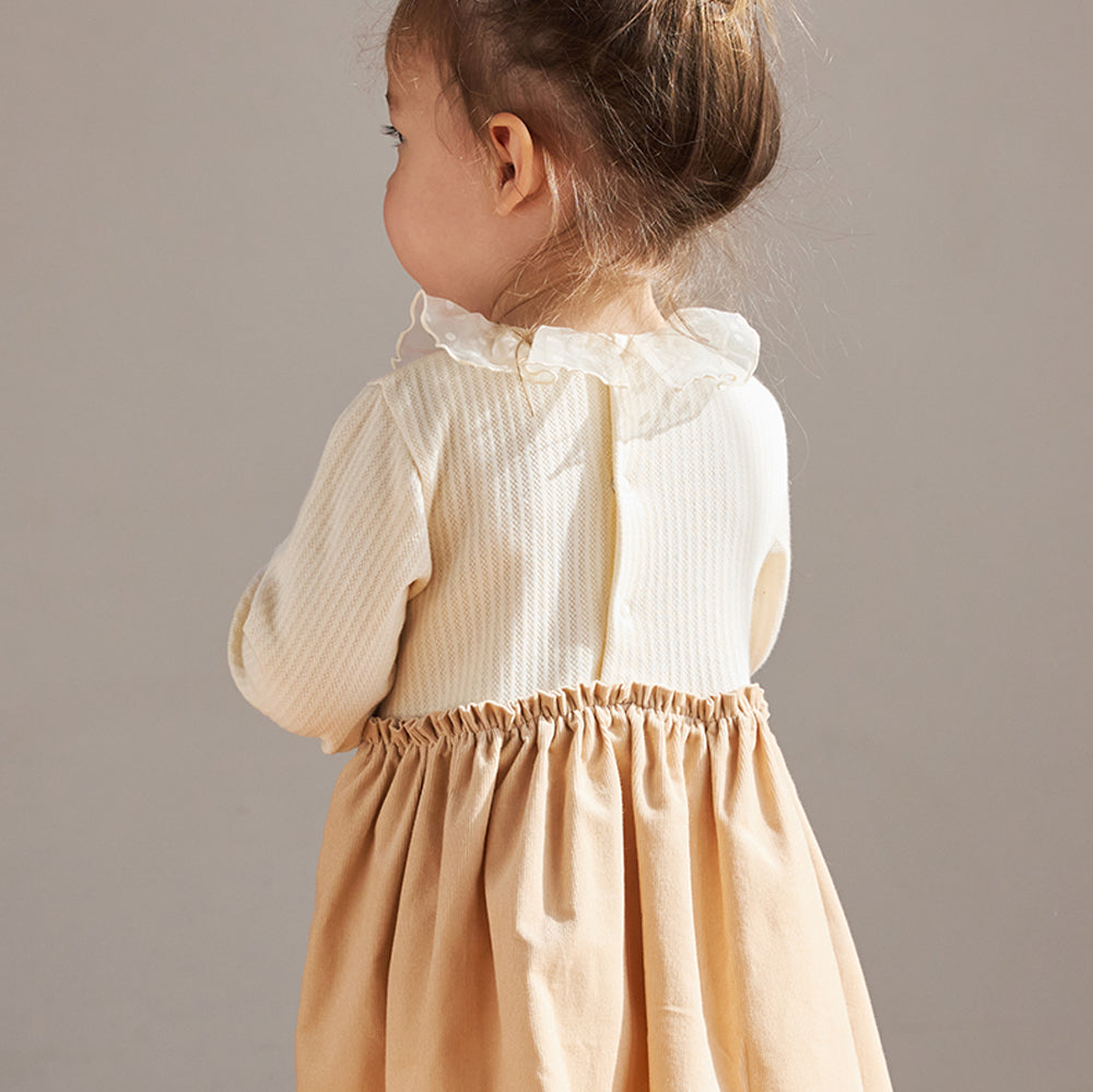 DOTフリルカラーボディオール ベージュ 70・80cm