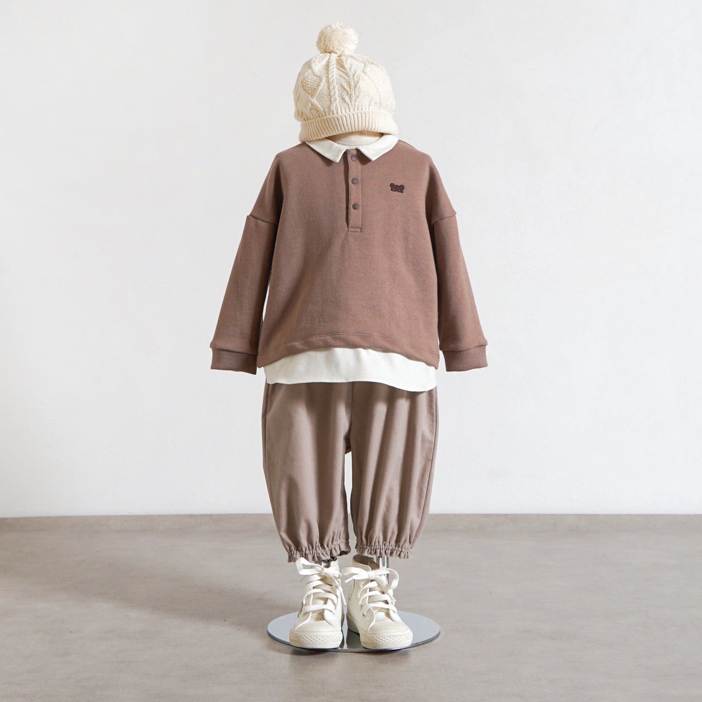 雲ポケットバルーンパンツ グレージュ 70-80・80-90・90-100・100-110cm