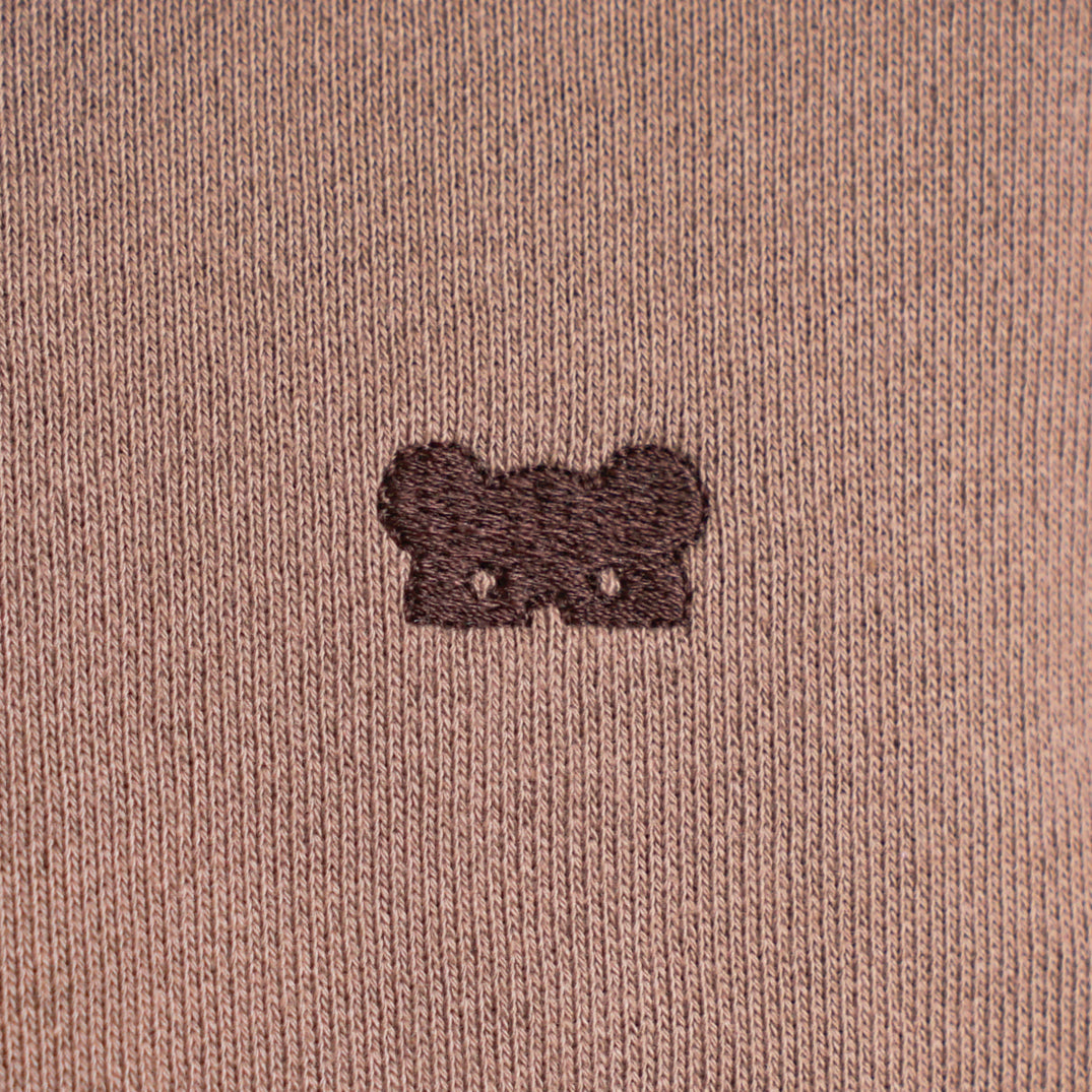 ベアマスクレイヤード襟トップス モカ 80・90・100cm