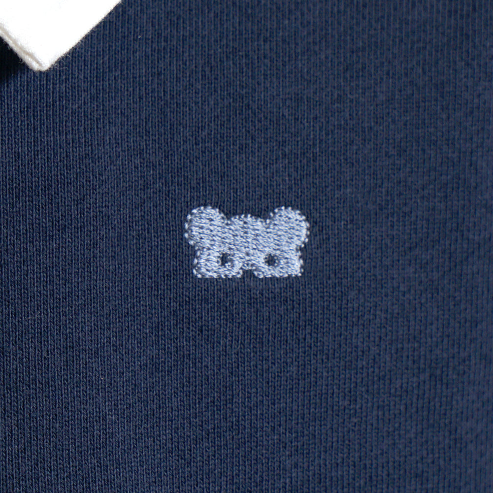 ベアマスクレイヤード襟トップス ネイビー 80・90・100cm