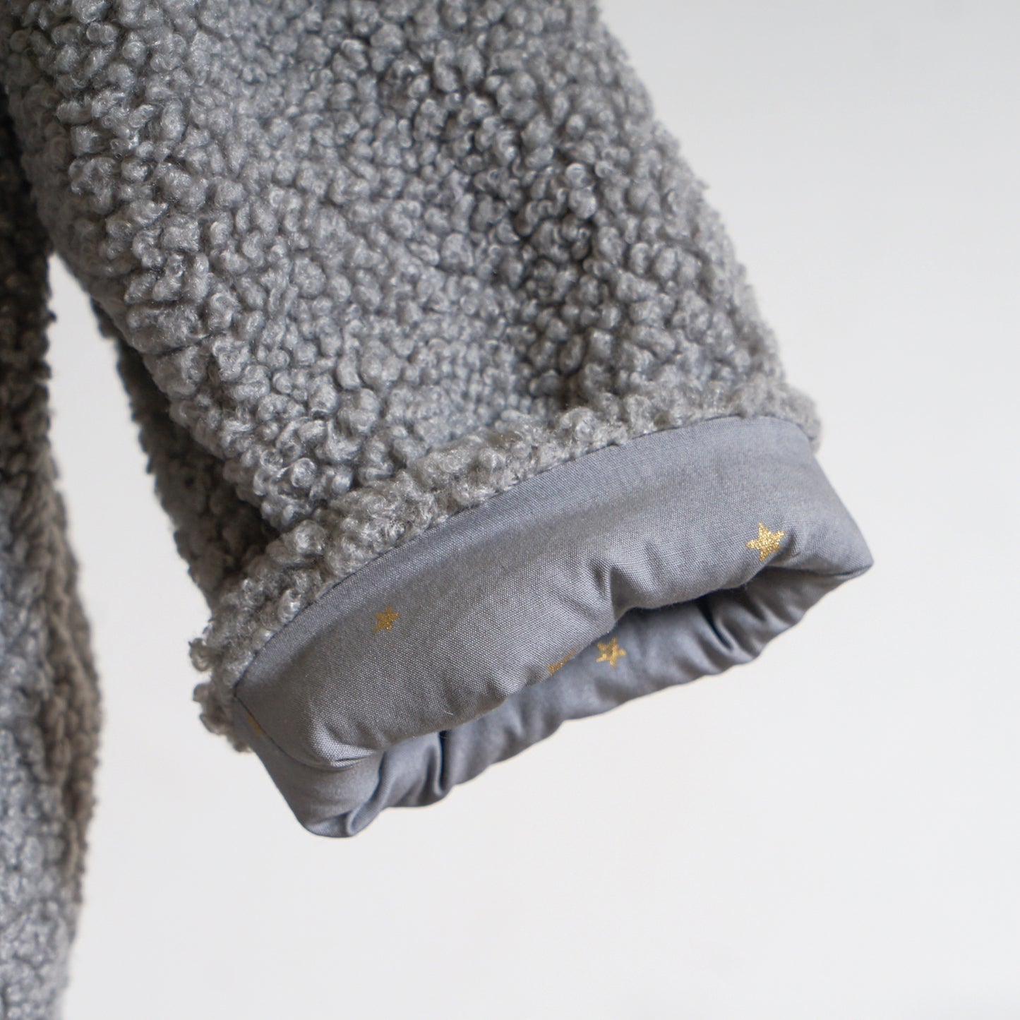 ボアくま耳コート グレー 70-80・80-90・90-100・100-110cm