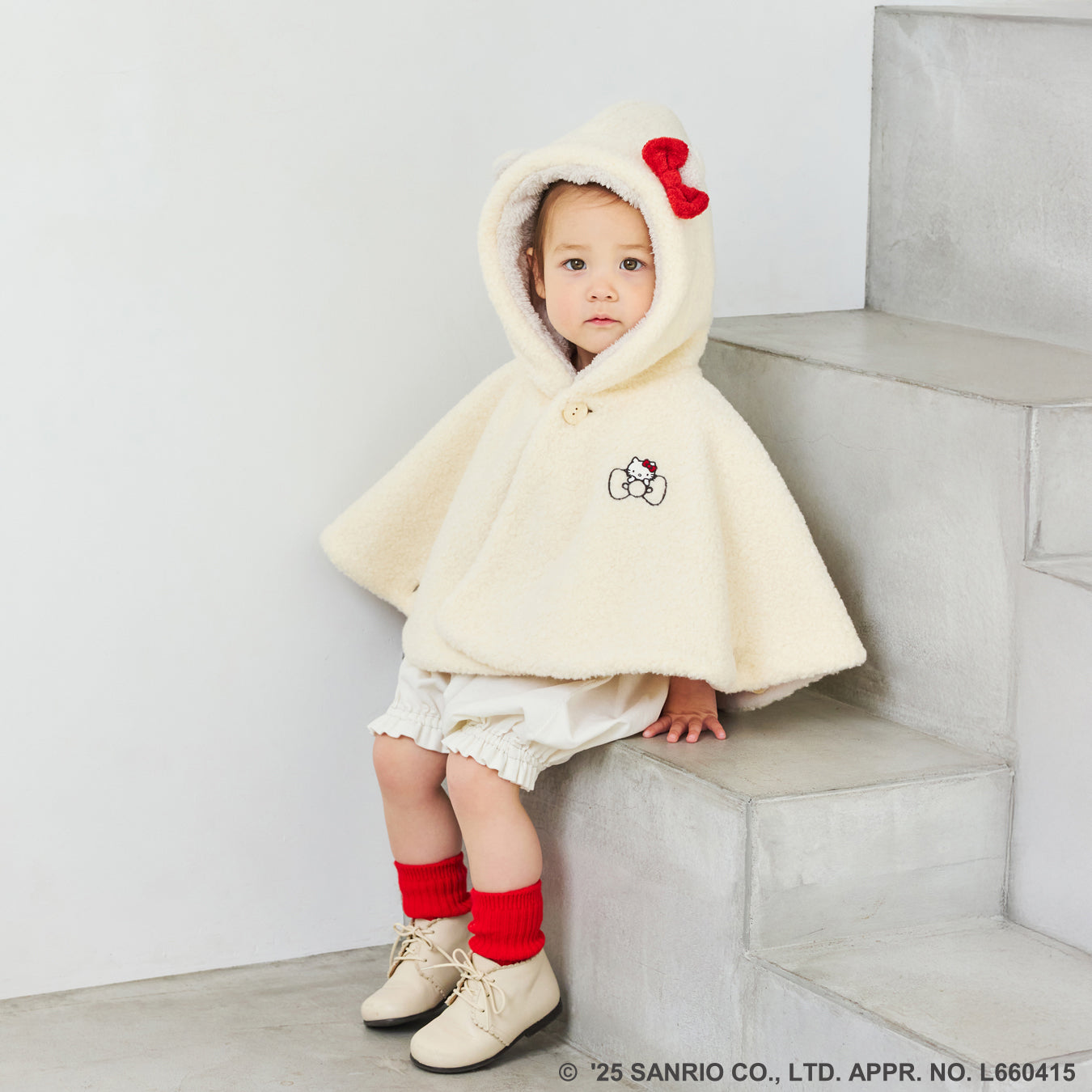 HELLO KITTY ベビーマント(新生児-100cm)