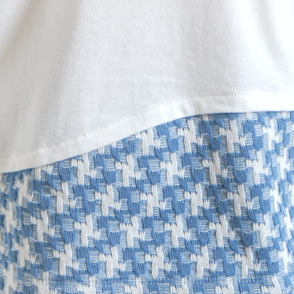 アヒル刺繍Tシャツ ライトブルー 80・90・100・110cm